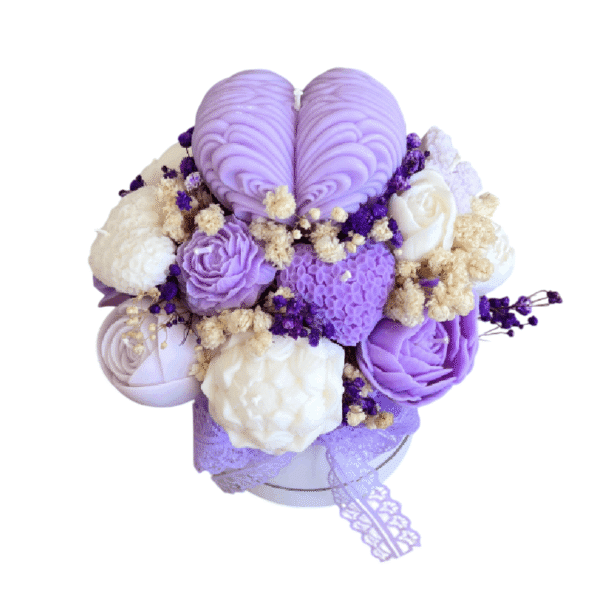 Romantic Lavender Candle Bouquet