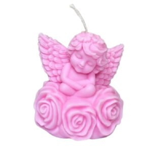 cute candle pink angel