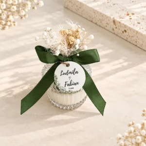 Bougie personnalisée mariage avec prénoms et date